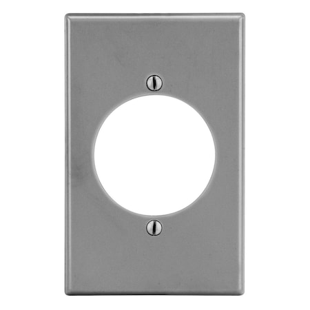 Hubbell Wiring Device-Kellems Wallplate, 1-Gang, 2.15" Opening, Gray P724GY